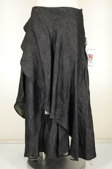 JUNYA WATANABE COMME des GARCONS （ジュンヤワタナベコムデギャルソン） AD1998 デニム調リネン変形ロングスカート レディース スカート