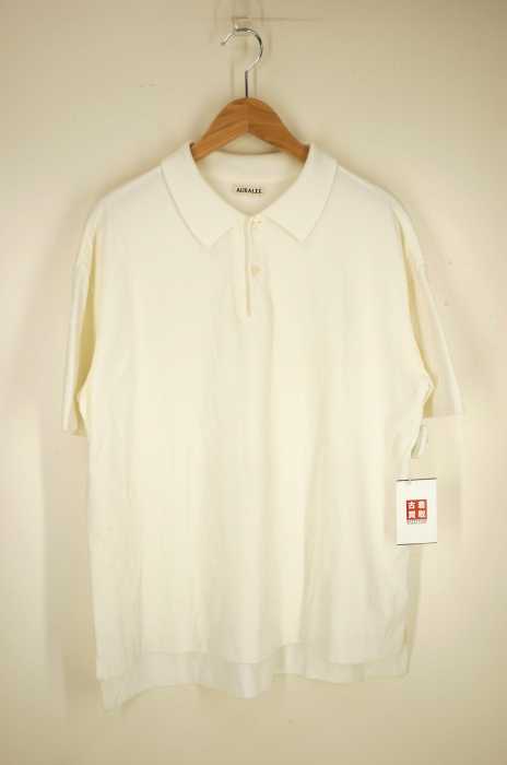 AURALEE （オーラリー） HIGH GAUGE PIQUE DOUBLE CLOTH POLO メンズ トップス