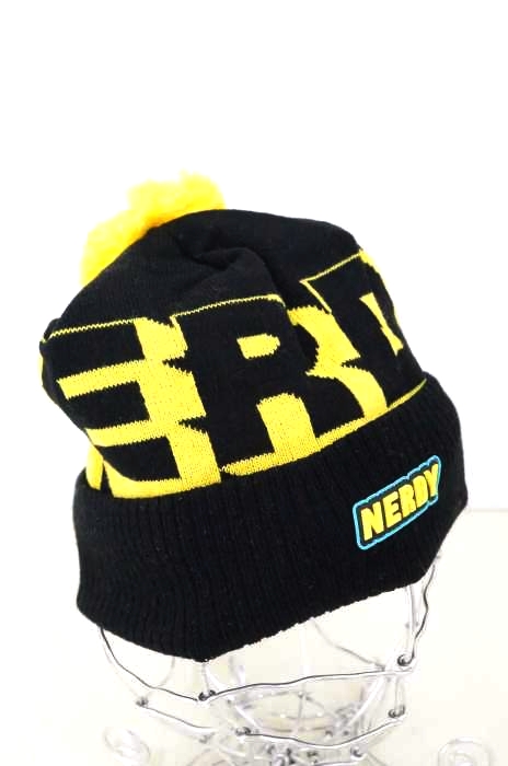nerdy（ノルディー） Multi Color Logo Ball Beanie_Black メンズ 帽子