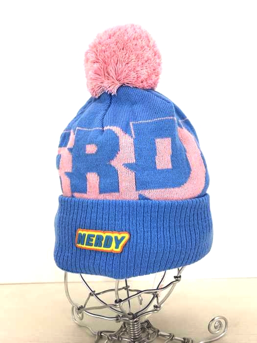 nerdy（ノルディー） Multi Color Logo Ball Beanie_Skyblue メンズ 帽子