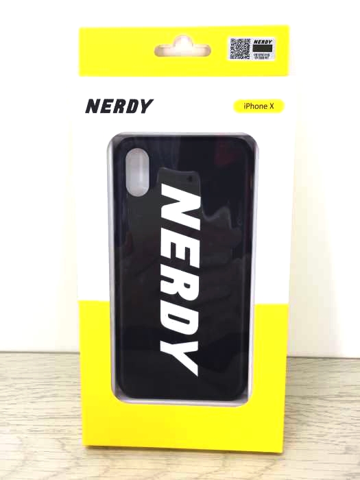nerdy（ノルディー） Basic Logo Phone Case_Black_iPhoneX メンズ ファッション雑貨