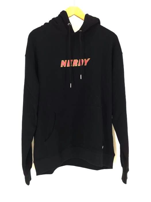 nerdy（ノルディー） Logo Pullover Hoodie_Black_M メンズ トップス
