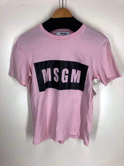 MSGM（エムエスジーエム） REGULAR T-SHIRT WITH MSGM BOX LOGO 半袖 ボックスロゴ Tシャツ レディース トップス