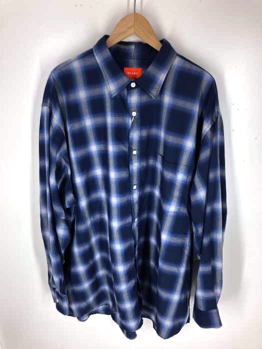 BEAMS（ビームス） パネルオンブレシャツ メンズ トップス