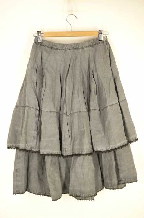 tricot COMME des GARCONS （トリココムデギャルソン） AD2014 製品染め レース装飾 ティアードスカート レディース スカート