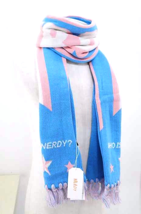 nerdy（ノルディー） Multi Color Logo Scarf_Skyblue メンズ ファッション雑貨