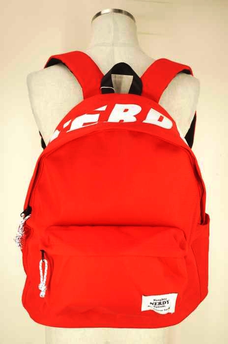 nerdy(ノルディー) Basic Logo Backpack_Red メンズ バッグ