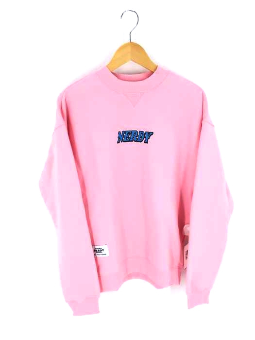 nerdy（ノルディー） Brushed High-neck Sweatshirt_Baby Pink_M メンズ トップス