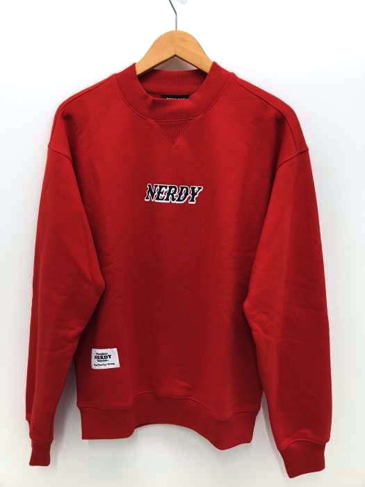 nerdy（ノルディー） Brushed High-neck Sweatshirt_Red_S メンズ トップス