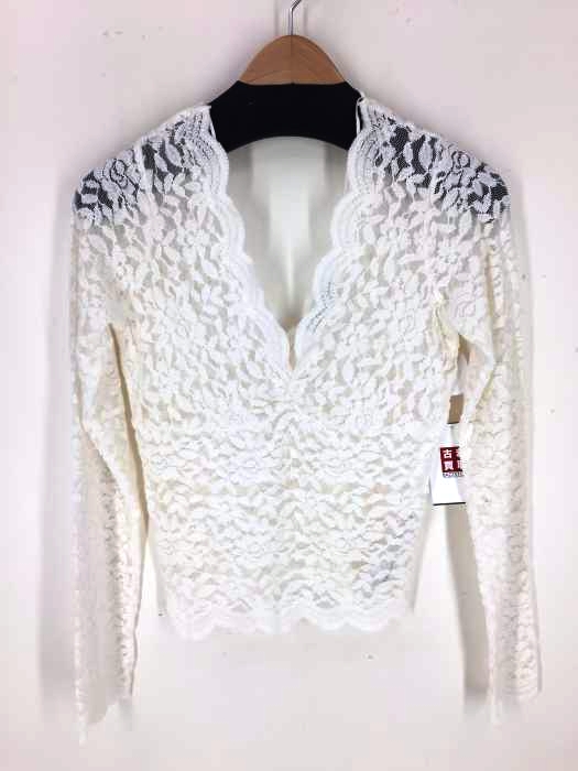 ZARA（ザラ） 長袖レースVネックシャツ レディース トップス