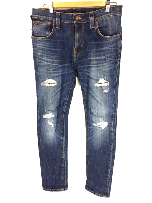 Nudie Jeans（ヌーディージーンズ） ダメージ加工 THIN FINN デニムパンツ メンズ パンツ