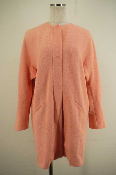 ZARA WOMAN （ザラ ウーマン） ノーカラージップアップロングジャケット レディース アウター