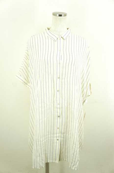 ZARA BASIC （ザラベーシック） ストライプ柄チュニックシャツワンピース レディース ワンピース