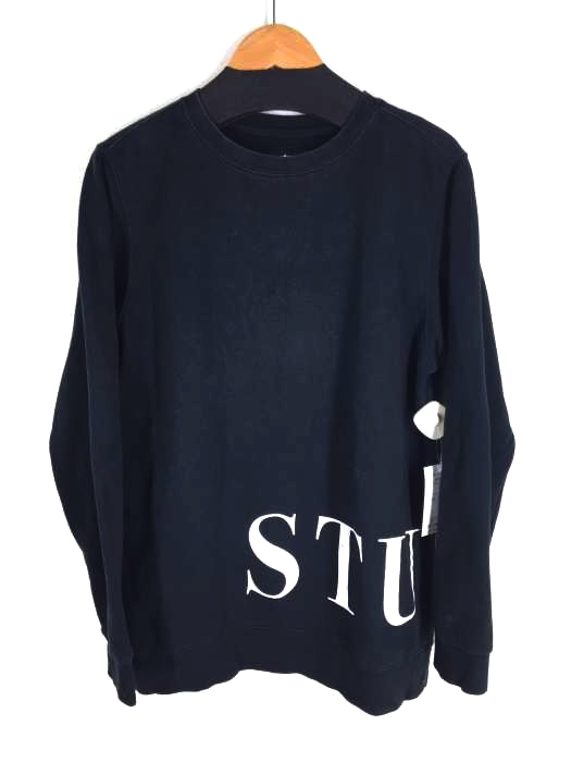 Stussy(ステューシー) ロゴプリント 刺繍 裏起毛 トレーナー スウェット メンズ トップス
