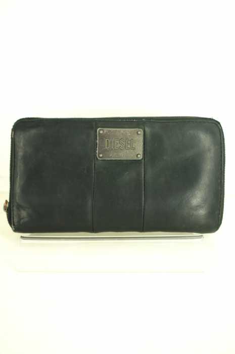 DIESEL （ディーゼル） ラウンドジップ　ロコプレート メンズ 財布・ケース