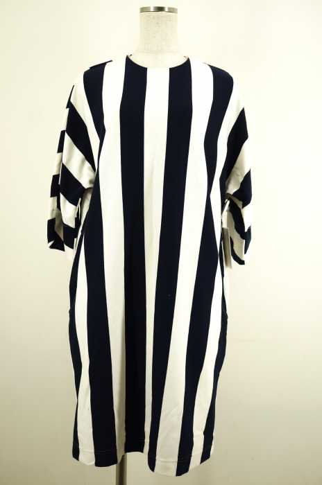 Dot&Stripes CHILD WOMAN (ドットアンドストライプスチャイルドウーマン) 15SS ストライプ七分袖バックジップワンピース レディース ワンピース