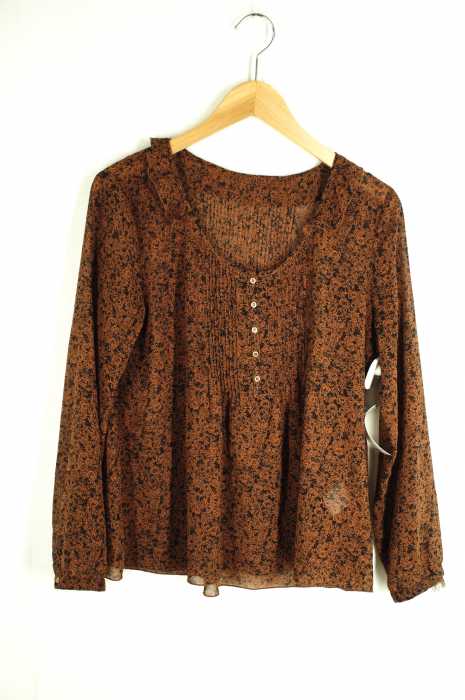 Adam et Rope （アダムエロペ） 花柄シフォンブラウス レディース トップス