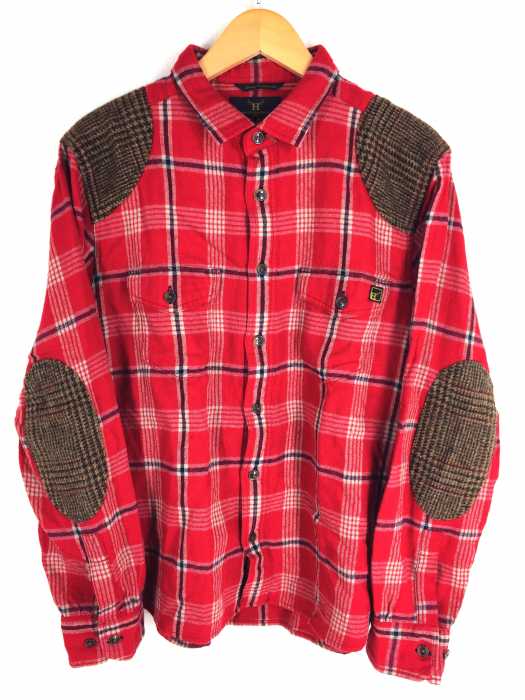 GRIFFIN HARTLAND（グリフィンハートランド） チェックシャツ エルボーパッチ メンズ トップス