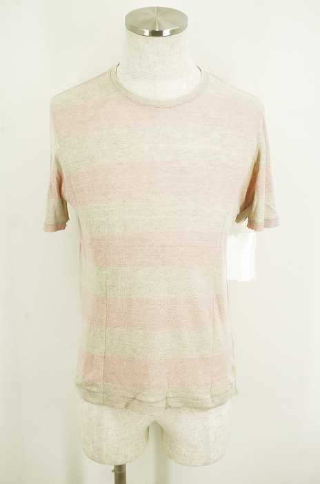 Cruciani （クルチアーニ） リネンボーダーTシャツ メンズ トップス