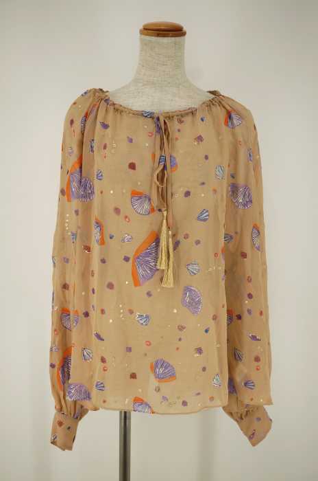 TSUMORI CHISATO （ツモリチサト） 総シルク シェルジュエリーブラウス レディース トップス
