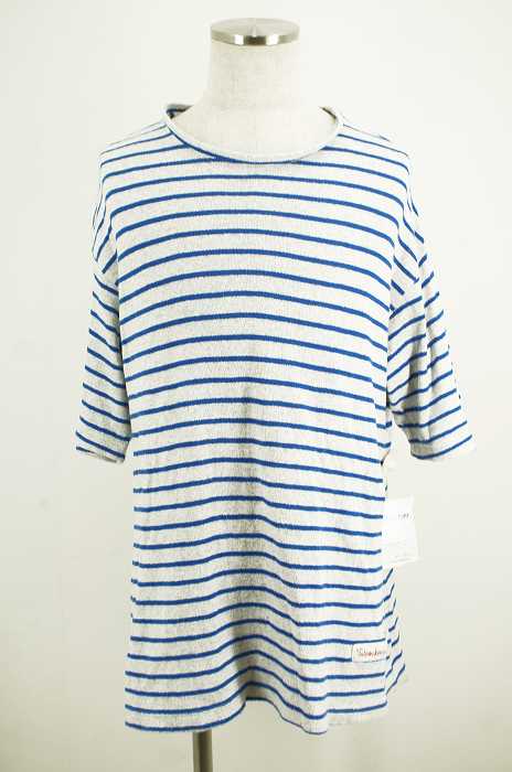 VOTE MAKE NEW CLOTHES (ボートメイクニュークローゼス) SURF STRIPEワイド五分袖カットソー メンズ トップス