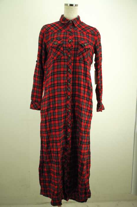 Soareak ソアリーク チェック柄マキシシャツワンピース レディース ワンピース ブランド古着買取販売バズストア