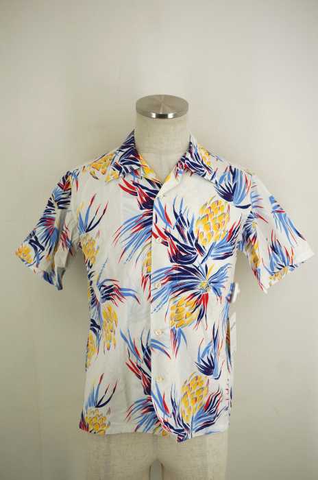 KAHANAMOKU （カハナモク） アロハ柄オープンカラー半袖シャツ メンズ トップス