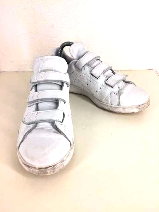 adidas（アディダス） ATAN SMITH コンフォート ホワイト レザー ベルクロ　スニーカー メンズ シューズ