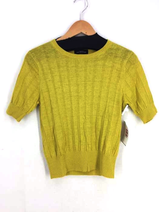 UNITED ARROWS green label relaxing(ユナイテッドアローズグリーンレーベルリラクシング) NFC リネン ワイドリブ ショートスリーブ ニット レディース トップス