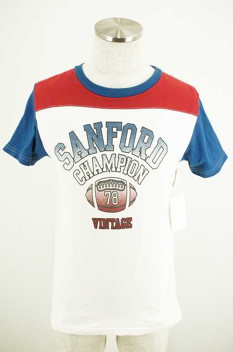 SANFORD (サンフォード) プリント切替フットボールTシャツ メンズ トップス