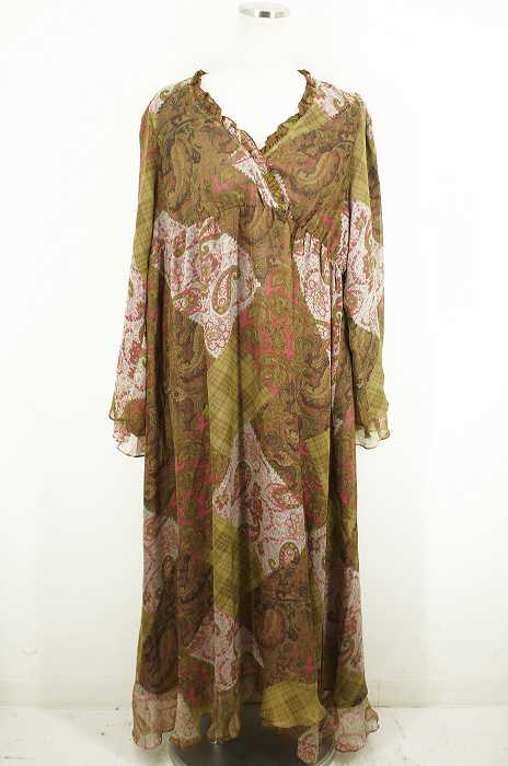 AS KNOW AS de base(アズノゥアズドゥバズ) OLACA 20th 総柄シルクペイズリーマキシワンピース レディース ワンピース