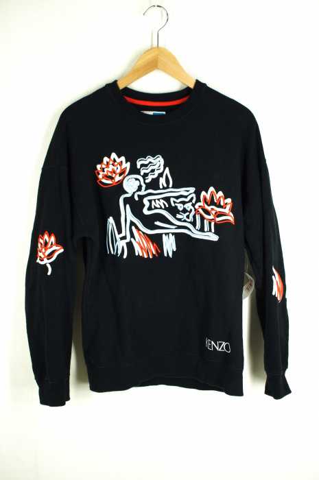 KENZO(ケンゾー) MEMENTO COLLECTION 3 ブラックスケッチ スウェットシャツ メンズ トップス