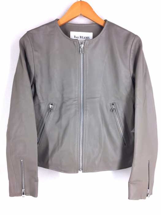 Ray BEAMS （レイビームス） 18SS レザーノーカラージャケット レディース アウター