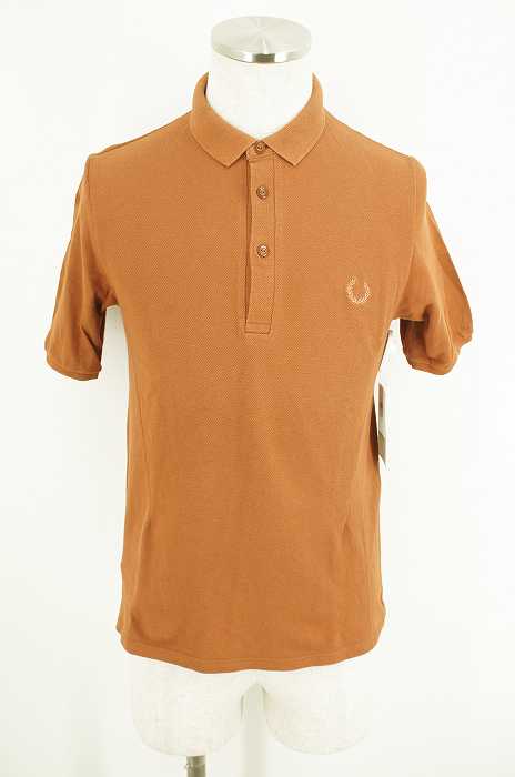 RAF SIMONS×FRED PERRY (ラフシモンズ×フレッドペリー) メタリックロゴ切替ポロシャツ メンズ トップス