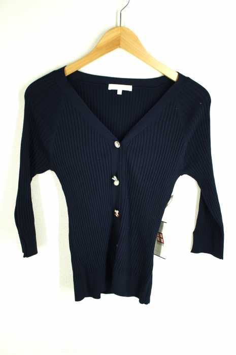 PROPORTION BODY DRESSING（プロポーションバイボディードレッシング） パールリブ七分袖カーディガン レディース トップス