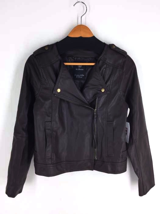 w closet(ダブルクローゼット) エコレザーライダースジャケット レディース アウター
