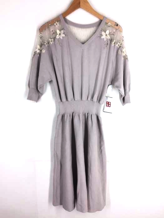 Coco Deal ココディール レース切替 フレアニットワンピース レディース ワンピース ブランド古着買取販売バズストア