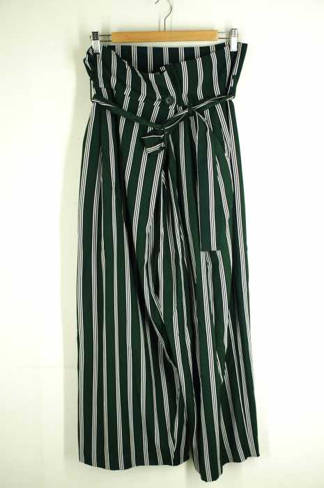 ENFOLD （エンフォルド） striped wide leg trousers レディース パンツ