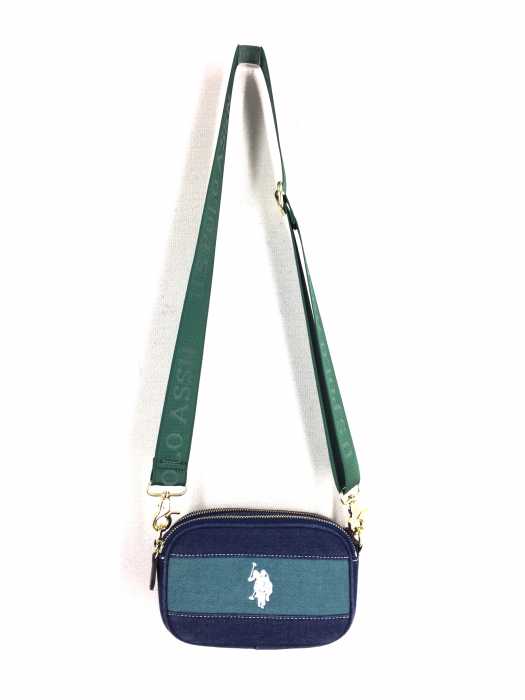 U.S.POLO ASSN(ユーエスポロアッスン) クラシカルデニム クロスボディ ショルダーバッグM レディース バッグ