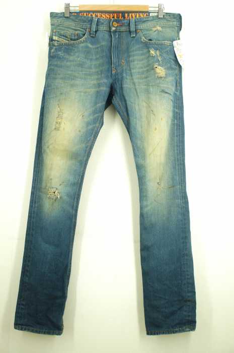 DIESEL （ディーゼル） THAVAR ダメージ加工スリムスキニーデニムパンツ メンズ パンツ