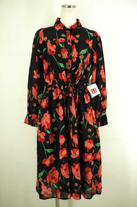 HLAADA FOR ROSE BUD （ローズバッド） フラワー柄シャツワンピース レディース ワンピース