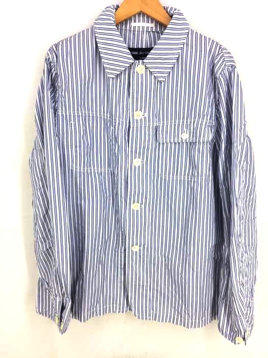 COMME des GARCONS HOMME(コムデギャルソンオム) AD2010 フードストライプシャツジャケット メンズ トップス