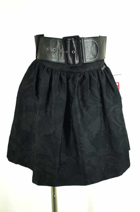 JOHN GALLIANO （ジョンガリアーノ） フェイクレザーベルト付花柄台形スカート レディース スカート