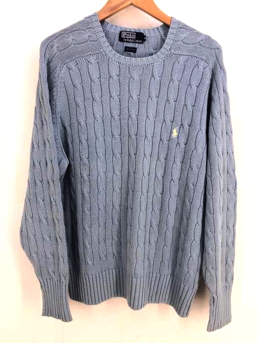 POLO RALPH LAUREN(ポロラルフローレン) ケーブル編みコットンニットプルオーバー メンズ トップス