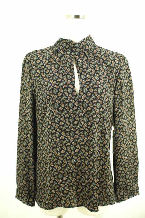 ZARA WOMAN （ザラ ウーマン） ペイズリーボウカラーシャツブラウス レディース トップス