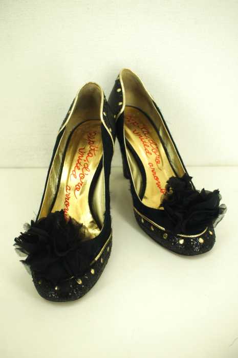 Pepita D'oro UNITED ARROWS （ペピータドロユナイテッドアローズ） ドット切替コサージュパンプス レディース シューズ