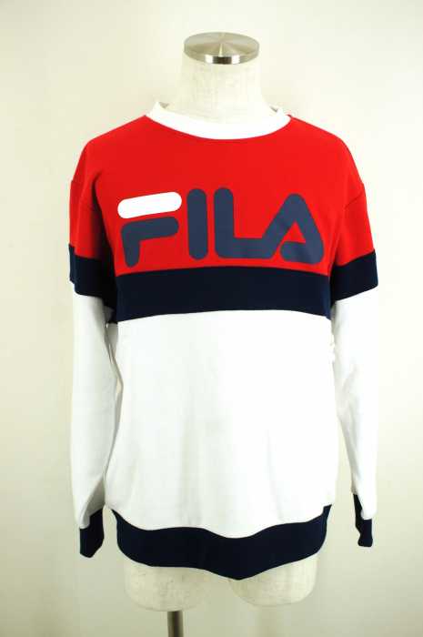 FILA （フィラ） トリコカラースウェットトップス メンズ トップス
