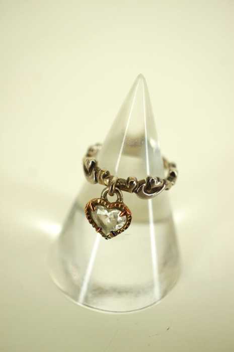 STAR JEWELRY （スタージュエリー） ハートチャームシルバーリング レディース アクセサリー