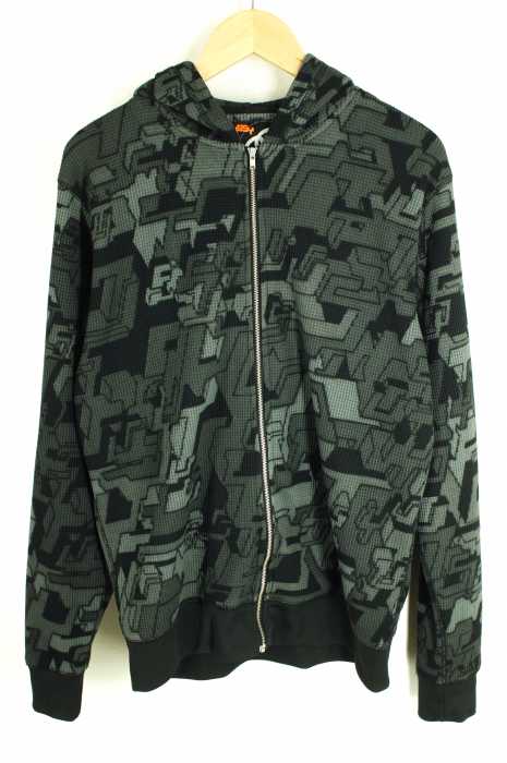 STUSSY （ステューシー） 総柄ジップアップパーカー メンズ トップス