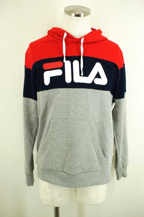 FILA （フィラ） トリコカラープルオーバーパーカー メンズ トップス